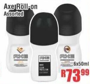 Devland Cash And Carry Axe Roll-On Assorted 6x50ml offer