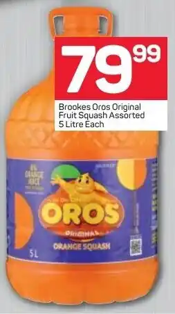 Pick n Pay Brookes Oros Original Fruit Squash 5L offer