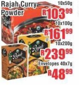Devland Cash And Carry Rajah Curry Powder 10x50g offer