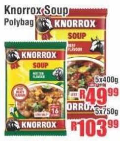 Devland Cash And Carry Knorrox Soup Polybag 5x400g offer