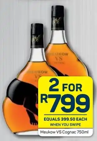 Pick n Pay Meukow VS Cognac 2 x 750ml offer