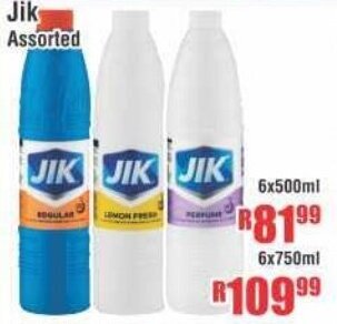 Devland Cash And Carry Jik Assorted 6x500ml offer