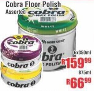 Devland Cash And Carry Cobra Floor Polish Assorted 6x350ml offer