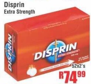 Devland Cash And Carry Disprin Extra Strength 52x2's offer