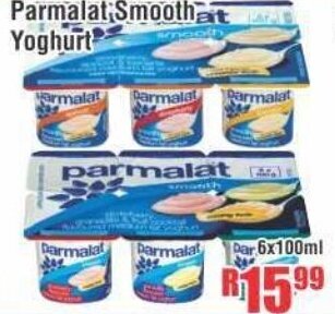 Devland Cash And Carry Parmalat Smooth Yoghurt 6x100ml offer