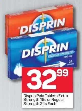 Pick n Pay Disprin Pain Tablets Extra Strength 16's or Regular Strength 24's offer