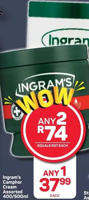 Pick n Pay Ingram's Camphor Cream Assorted 2 x 400/500ml offer