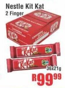 Devland Cash And Carry Nestle Kit Kat 2 Finger 36x21g offer