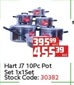 Hart J7 10pc Pot Set 1x1Set