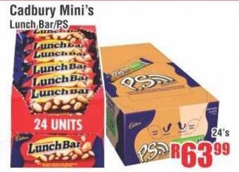 Devland Cash And Carry Cadbury Mini's Lunch Bar/PS 24's offer