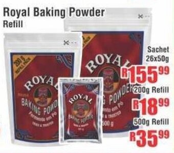 Royal Baking Powder Refill Sachet 26x50g