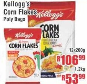 Devland Cash And Carry Kellogg's Corn Flakes Poly Bags 12x200g offer