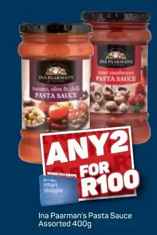 Pick n Pay Ina Paarman's Pasta Sauce Assorted 2 x 400g offer
