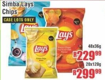 Simba Lays Chips 48x36g