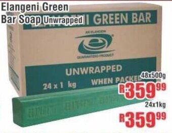 Devland Cash And Carry Elangeni Green Bar Soap Unwrapped 48x500g offer