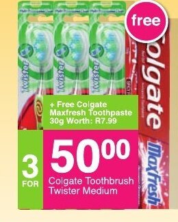 Save Colgate Toothbrush Twister Medium offer