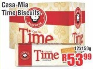 Devland Cash And Carry Casa-Mia Time Biscuits 12x150g offer
