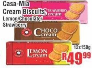 Devland Cash And Carry Casa-Mia Cream Biscuits 12x150g offer