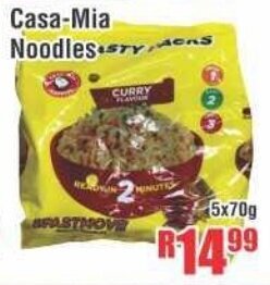 Devland Cash And Carry Casa-Mia Noodles 5x70g offer