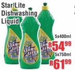 Devland Cash And Carry Star Lite Dishwashing Liquid 5x400ml offer