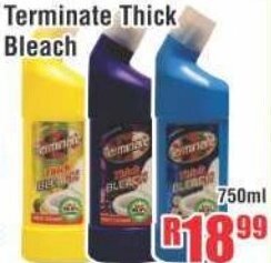 Devland Cash And Carry Terminate Thick Bleach 750ml offer