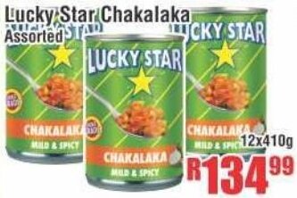 Devland Cash And Carry Lucky Star Chakalaka Assorted 12x410g offer