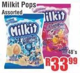 Devland Cash And Carry Milkit Pops Assorted 48's offer