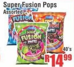 Devland Cash And Carry Super Fusion Pops Assorted 40's offer
