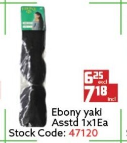 Ebony Yaki Asstd 1x1ea