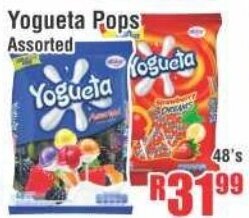 Devland Cash And Carry Yogueta Pops Assorted 48's offer