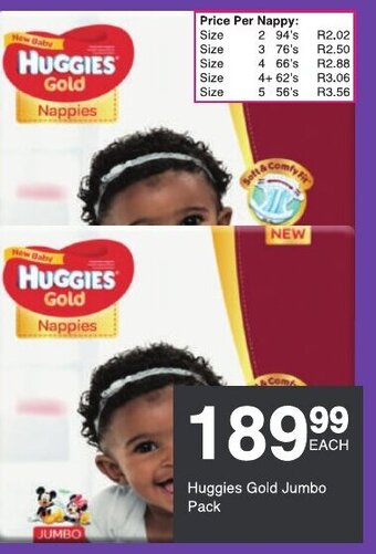 Save Huggies Gold Jumbo Pack offer