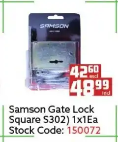 Africa Cash and Carry Samson Gate Lock Square S302/1x1ea offer