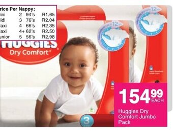 Save Huggies Dry Comfort Jumbo Pack offer