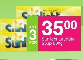 Save Sunlight Laundry Soap 500g offer