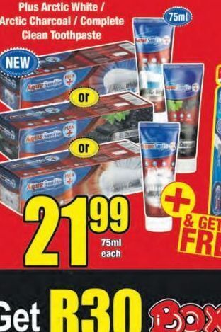 Boxer Aquasmile toothpaste offer