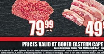 Boxer Minced beef offer