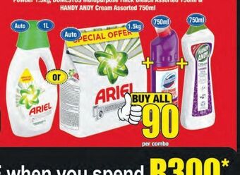 Boxer Ariel washing powder offer