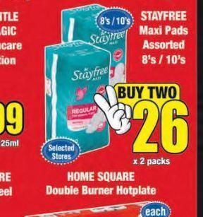 Boxer Stayfree sanitary pads 2 offer