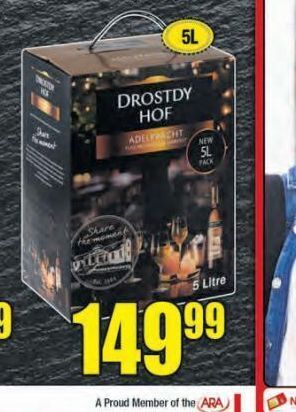 Boxer Drostdy hof white wine offer