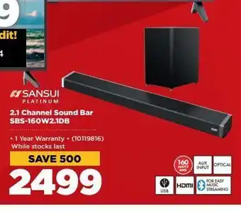 HiFi Corp 2.1 channel sound bar sbs-160w2.1db offer