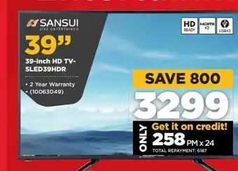 HiFi Corp 39-inch hd tv- sled39hdr offer