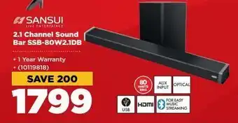 HiFi Corp 21. channel sound bar ssb-80w2.1db offer