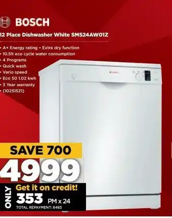 HiFi Corp 12 place dishwasher white sm524aw01z offer