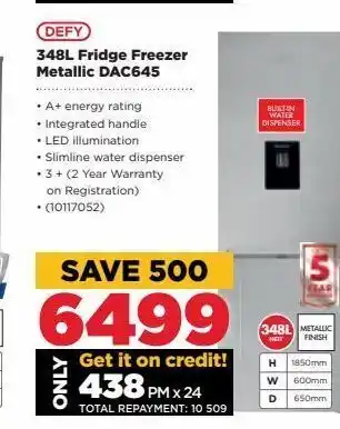 HiFi Corp 348l fridge freezer metallic dac645 offer