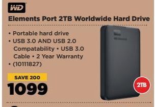 Elements port 2tb worldwide hard drive