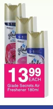 Save Glade Secrets Air Freshener 180ml offer