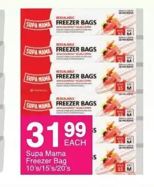 Save Supa Mama Freezer Bag 10's / 20's offer