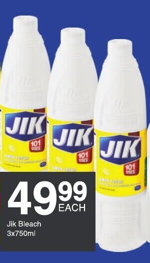 Save Jik Bleach 3x750ml offer