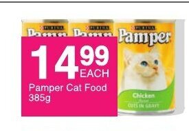 Save Pamper Cat Food 385g offer