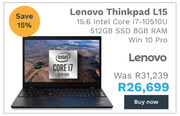 First Shop Lenovo Thinkpad L15 offer